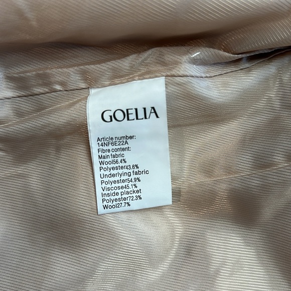 GOELIA Bouclè Soft Pink Winter Coat - Picture 6 of 9